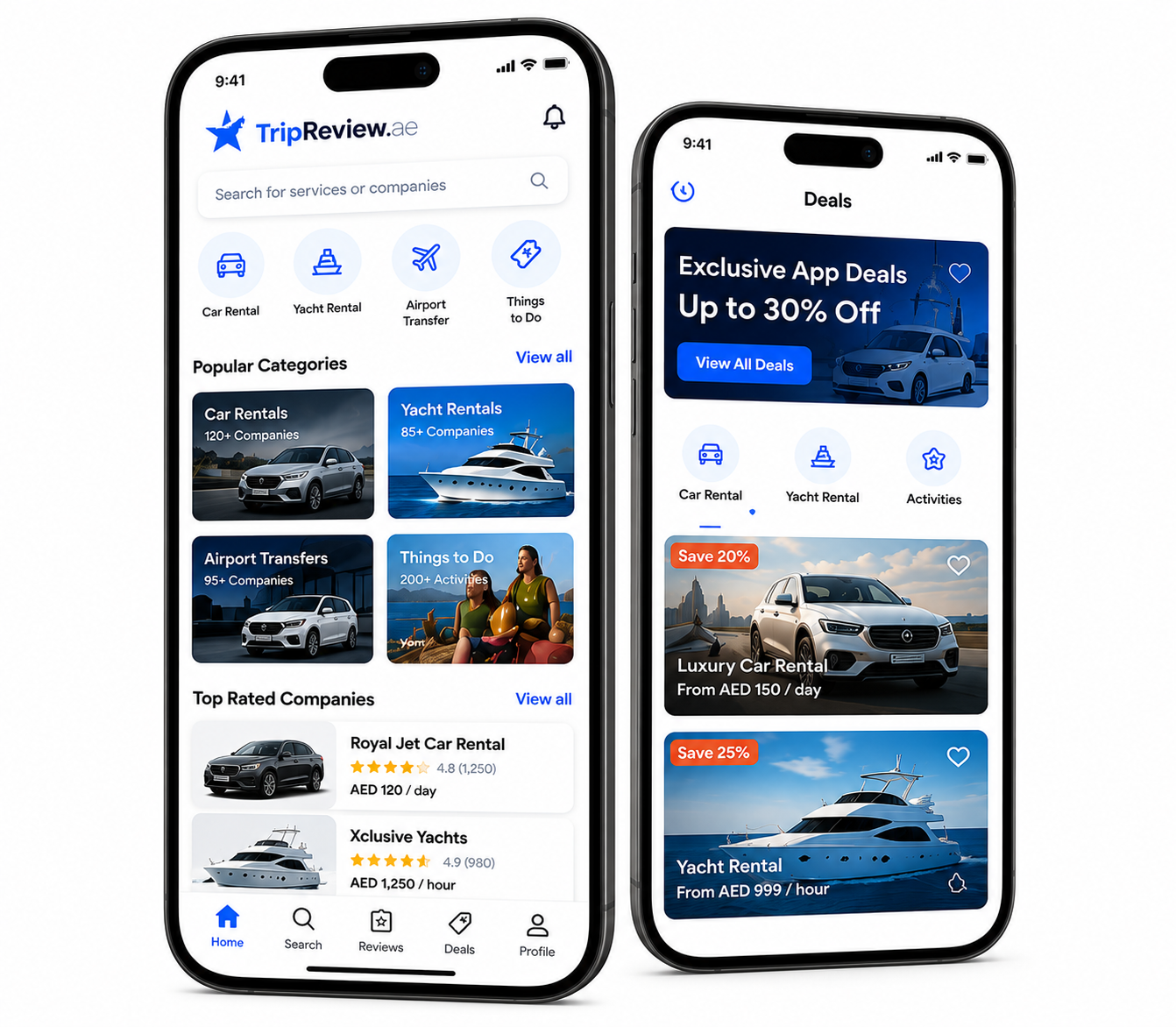 TripReview app on iPhone